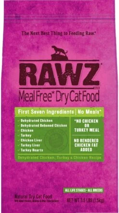Rawz Meal-Free Chicken & Turkey Dry Cat Food - 7.8 Lb Bag
