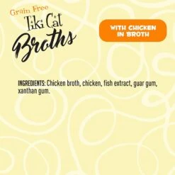 Tiki Cat Chicken Broth Cat Food Toppers - 1.3 Oz Pouch - Pack Of 12 -Weruva Shop tiki cat chicken broth cat food toppers 13 oz pouch pack of 12 835025