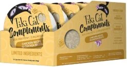 Tiki Cat Complements Chicken Cat Food Toppers And Crunchers - 2.1 Oz Cups - Case Of 8