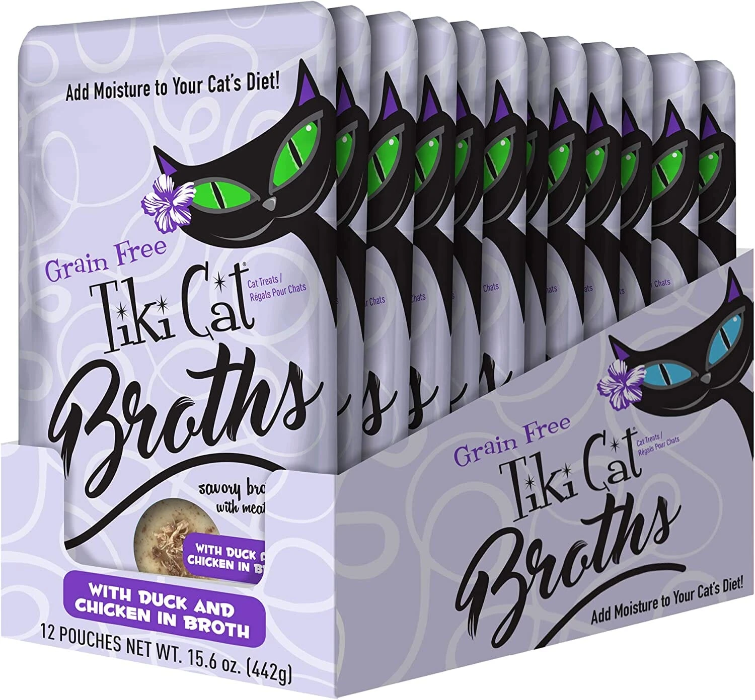 Tiki Cat Duck & Chicken Broth Cat Food Toppers - 1.3 Oz Pouch - Pack Of 12 5 Tiki Cat Duck & Chicken Broth Cat Food Toppers - 1.3 Oz Pouch - Pack Of 12 - Image 3
