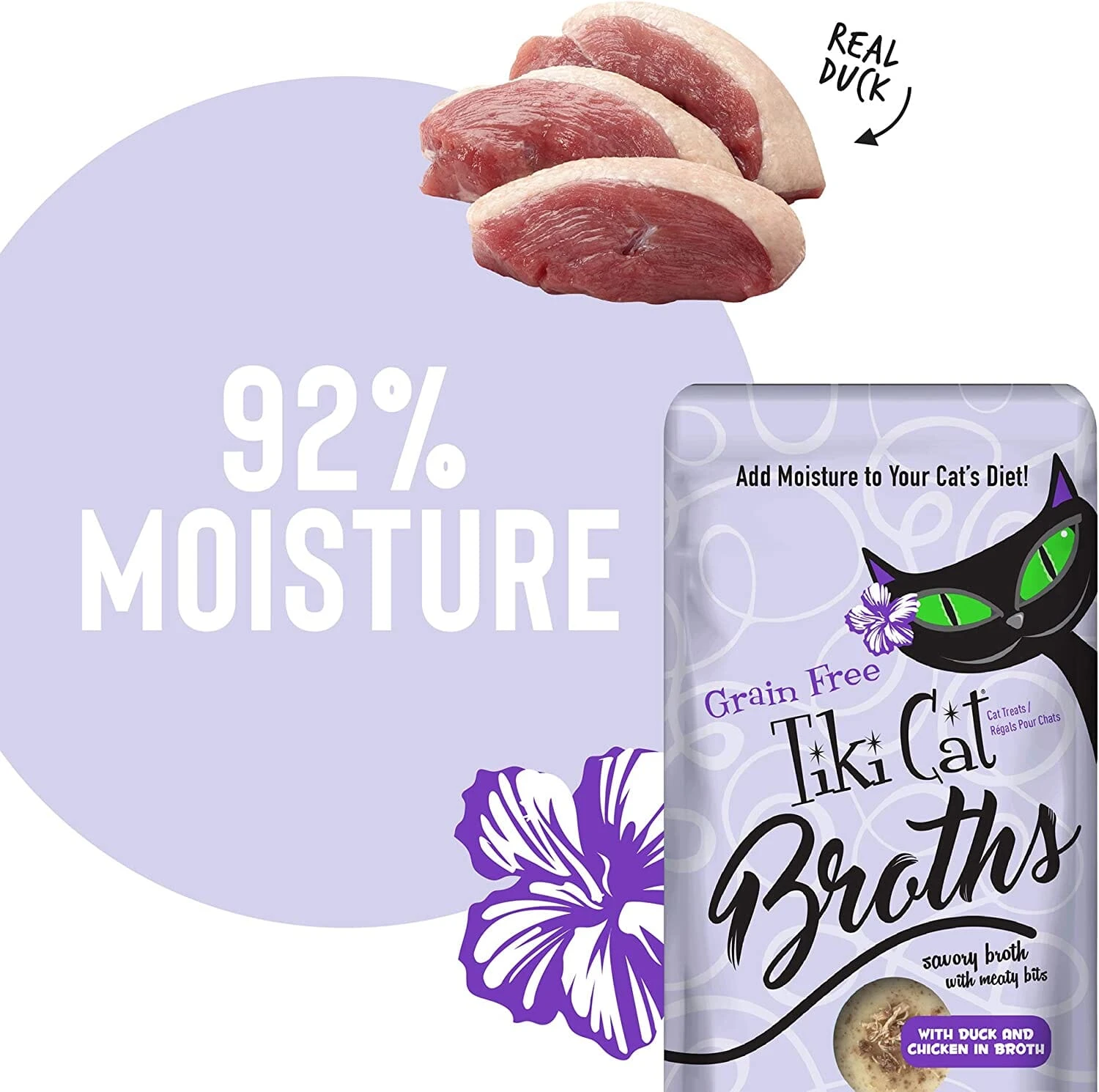 Tiki Cat Duck & Chicken Broth Cat Food Toppers - 1.3 Oz Pouch - Pack Of 12 7 Tiki Cat Duck & Chicken Broth Cat Food Toppers - 1.3 Oz Pouch - Pack Of 12 - Image 5