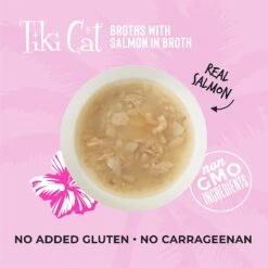 Tiki Cat Salmon Broth Cat Food Toppers - 1.3 Oz Pouch - Pack Of 12 14 Tiki Cat Salmon Broth Cat Food Toppers - 1.3 Oz Pouch - Pack Of 12 -Weruva Shop tiki cat salmon broth cat food toppers 13 oz pouch pack of 12 874163