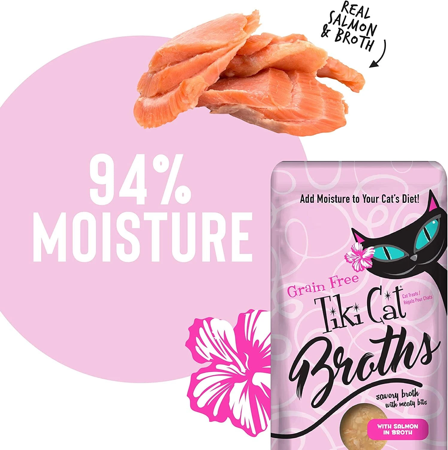 Tiki Cat Salmon Broth Cat Food Toppers - 1.3 Oz Pouch - Pack Of 12 7 Tiki Cat Salmon Broth Cat Food Toppers - 1.3 Oz Pouch - Pack Of 12 - Image 5