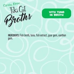 Tiki Cat Tuna Broth Cat Food Toppers - 1.3 Oz Pouch - Pack Of 12 16 Tiki Cat Tuna Broth Cat Food Toppers - 1.3 Oz Pouch - Pack Of 12 -Weruva Shop tiki cat tuna broth cat food toppers 13 oz pouch pack of 12 592564