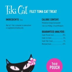 Tiki Cat Tuna Filet Cat Food Toppers And Crunchers - 1 Oz Pouches - Case Of 12 -Weruva Shop tiki cat tuna filet cat food toppers and crunchers 1 oz pouches case of 12 256107