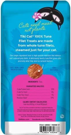 Tiki Cat Tuna Filet Cat Food Toppers And Crunchers - 1 Oz Pouches - Case Of 12 -Weruva Shop tiki cat tuna filet cat food toppers and crunchers 1 oz pouches case of 12 895264