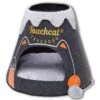 Touchcat ® 'Molten Lava' Triangular Frashion Designer Pet Kitty Cat Bed House Lounge Lounger W/ Hanging Teaser Toy