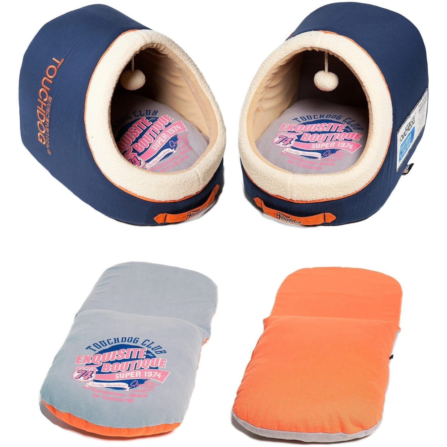 Touchdog ® 'Active-Play' Vintage Emblem Panoramic Cat Bed W/ Teaser Toy 5 Touchdog ® 'Active-Play' Vintage Emblem Panoramic Cat Bed W/ Teaser Toy - Image 3