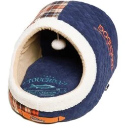 Touchdog ® 'Diamond Stitched' Panoramic Designer Cat Bed W/ Teaser Toy