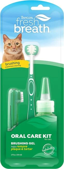 Tropiclean Fresh Breath Cat Oral Care Kit - 2 Oz