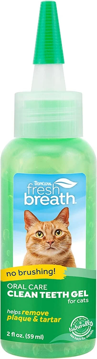 Tropiclean Fresh Breath No Brushing Clean Teeth Oral Care Gel For Cats - 2 Oz 3 Tropiclean Fresh Breath No Brushing Clean Teeth Oral Care Gel For Cats - 2 Oz