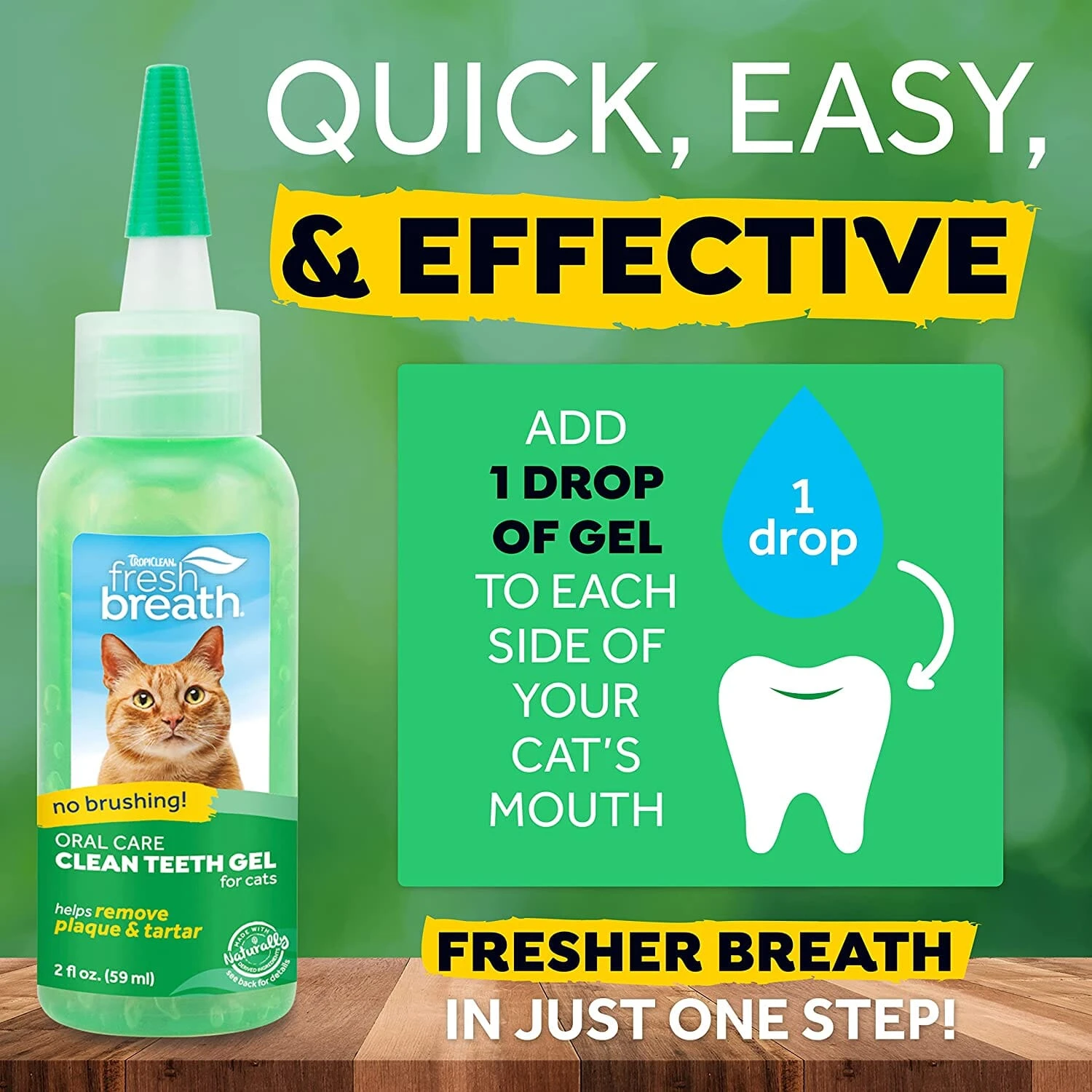 Tropiclean Fresh Breath No Brushing Clean Teeth Oral Care Gel For Cats - 2 Oz 6 Tropiclean Fresh Breath No Brushing Clean Teeth Oral Care Gel For Cats - 2 Oz - Image 4
