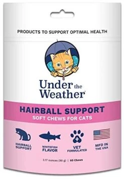 Under The Weather Hairball Support Chewy Cat Supplements - 60 Count
