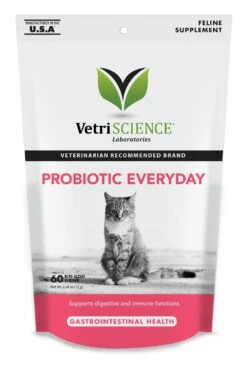 Vetriscience Labs Probiotic Digestive-Aid Health Chewable Cat Supplements - 30 Ct Pouch