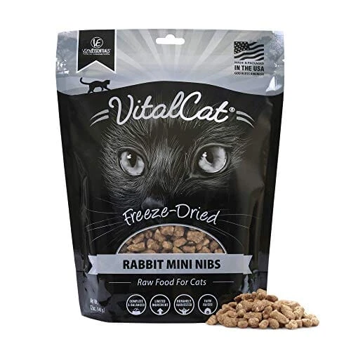 Vital Essentials Rabbit Mini Nibs Freeze-Dried Cat Food - 12 Oz 3 Vital Essentials Rabbit Mini Nibs Freeze-Dried Cat Food - 12 Oz