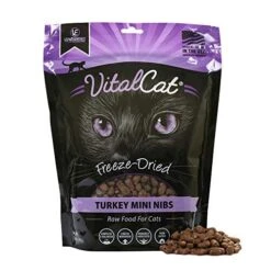 Vital Essentials Turkey Mini Nibs Freeze-Dried Cat Food - 12 Oz