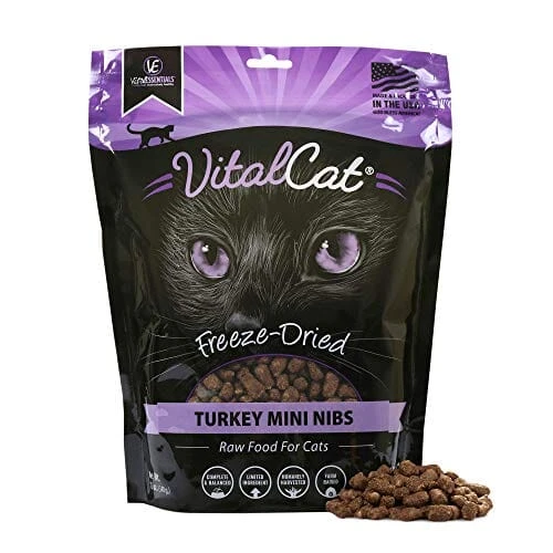 Vital Essentials Turkey Mini Nibs Freeze-Dried Cat Food - 12 Oz 3 Vital Essentials Turkey Mini Nibs Freeze-Dried Cat Food - 12 Oz