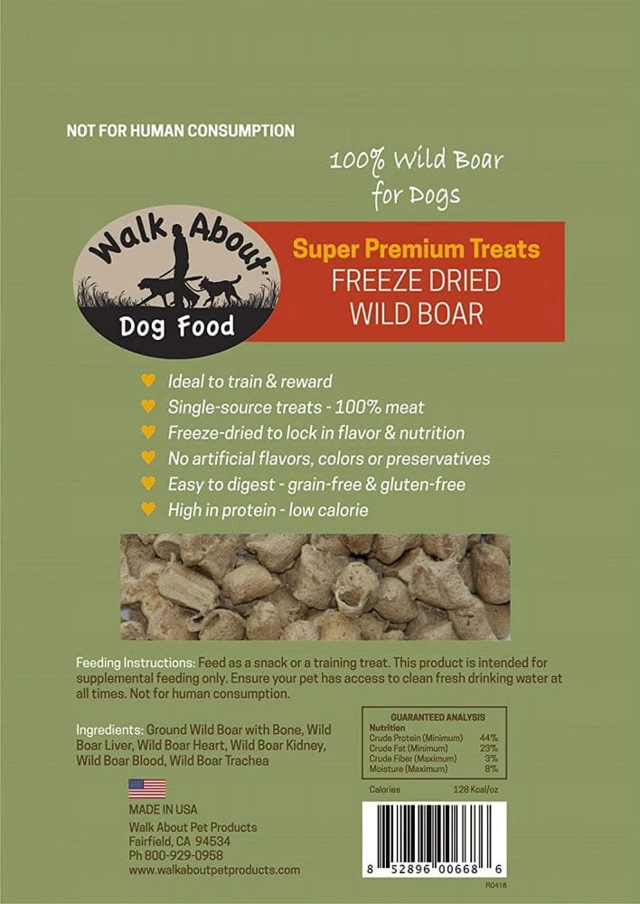 Walk About Freeze Dried Wild Boar Dog Treats 5 Walk About Freeze Dried Wild Boar Dog Treats - Image 3