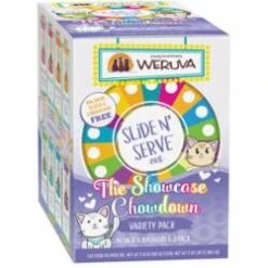 Weruva Slide And Serve Chow Down Variety Pack Wet Cat Food - 2.8 Oz - Case Of 16