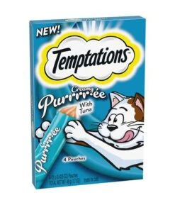 Whiskas Temptations Creamy Tuna Purree Cat Treats Or Wet Cat Food - 1.7 Oz - Case Of 11
