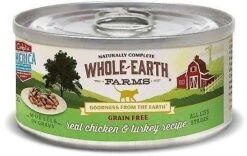 Whole Earth Farms Grain-Free Real Morsels In Gravy Chicken & Turkey Canned Cat Food - 5 Oz Cans - Case Of 24