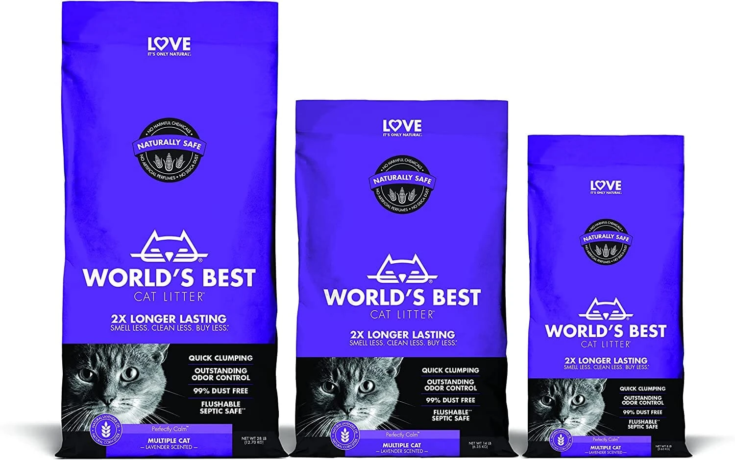 World's Best Cat Litter Multiple-Cat Lavender Scented Clumping Cat Litter - 15 Lbs - Case Of 3 8 World's Best Cat Litter Multiple-Cat Lavender Scented Clumping Cat Litter - 15 Lbs - Case Of 3 - Image 6